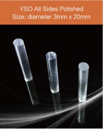 YSO Ce scintillation crystal, Cerium doped Silicate Yttrium scintillation crystal, YSO Ce scintillator, YSO Ce crystal, diameter 3 x 20 mm